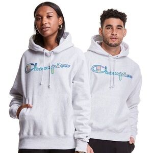 CHAMPION Reverse Weave Marble Appliqué Hoodie (NWT)